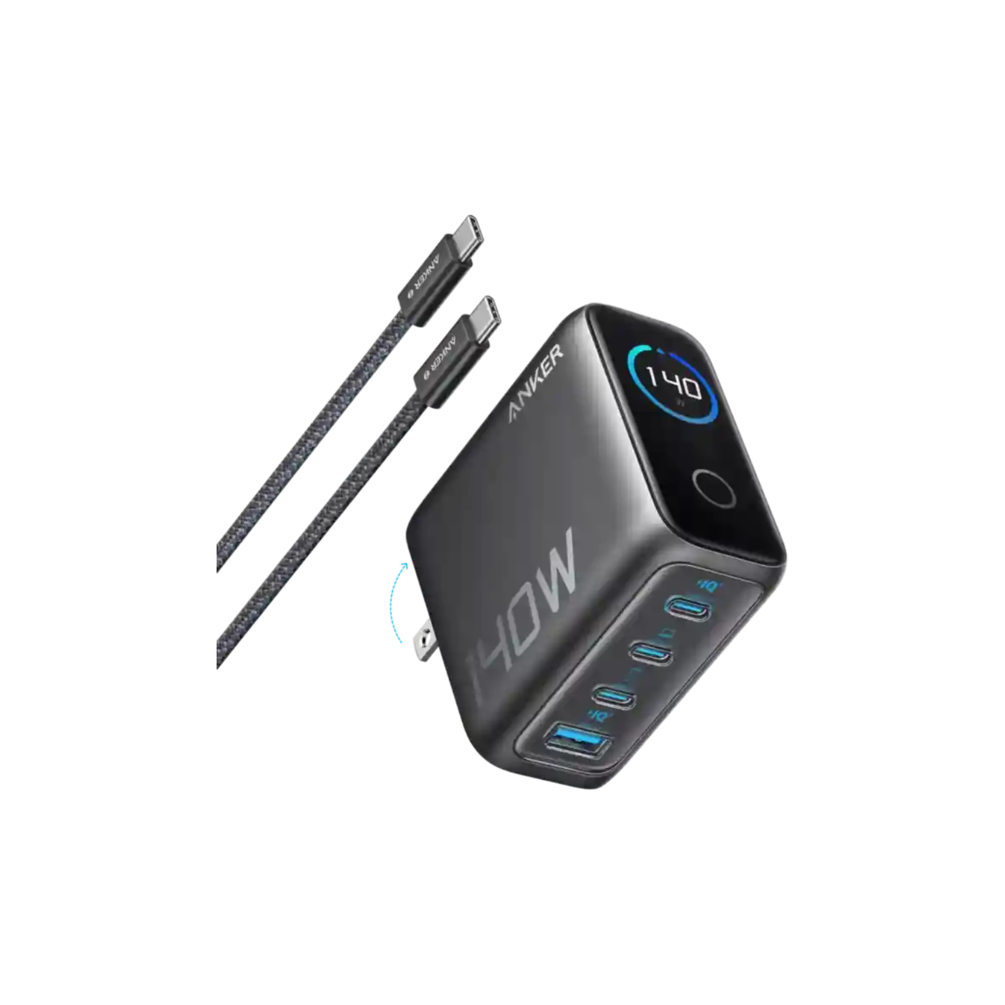 Anker Zolo 140W 4-Port Multi Device Charging GaN Power Adapter With Type-C Cable Price In Bangladesh
