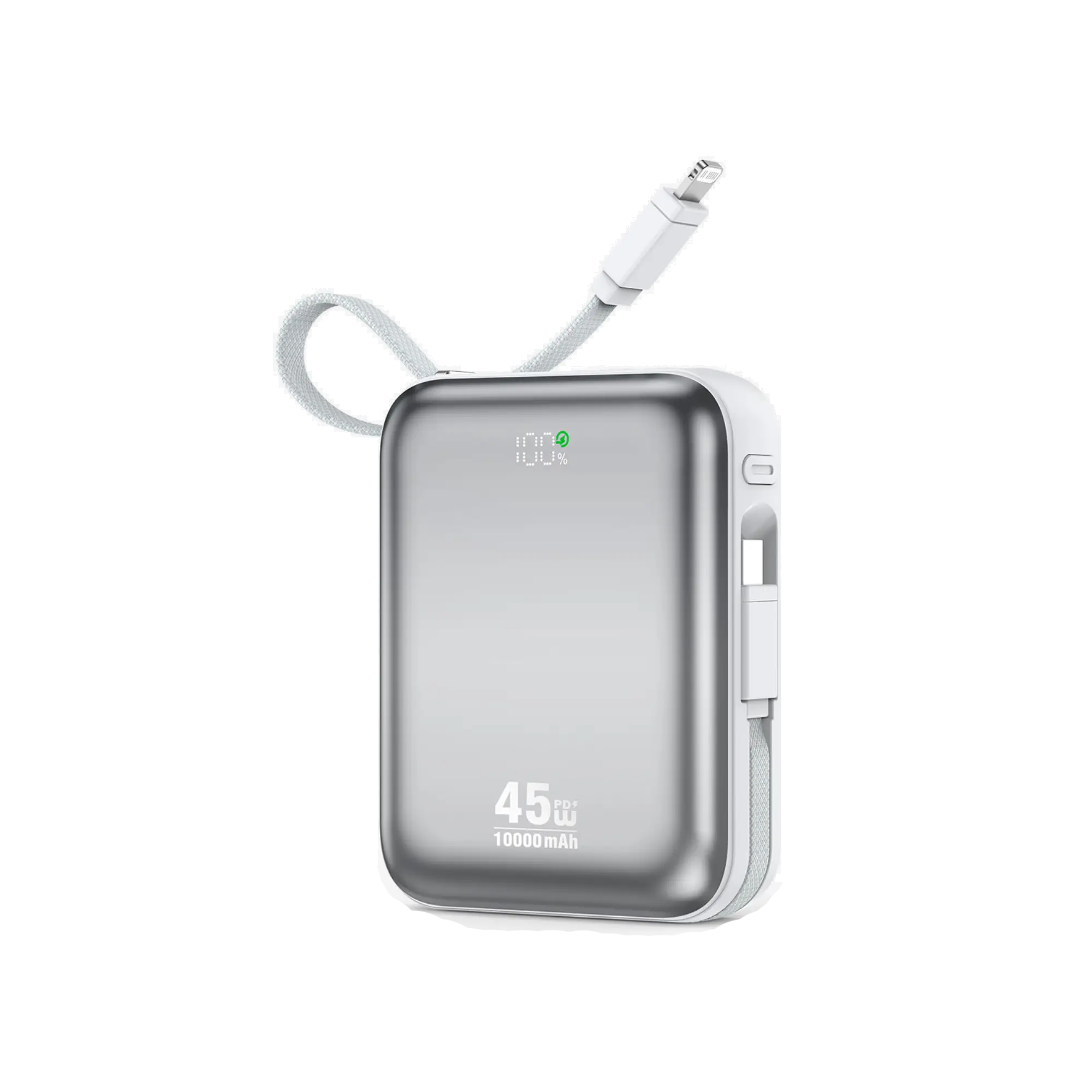 BWOO BO-P77 10000mAh 45W Power Bank with Built-in Cable Price In Bangladesh