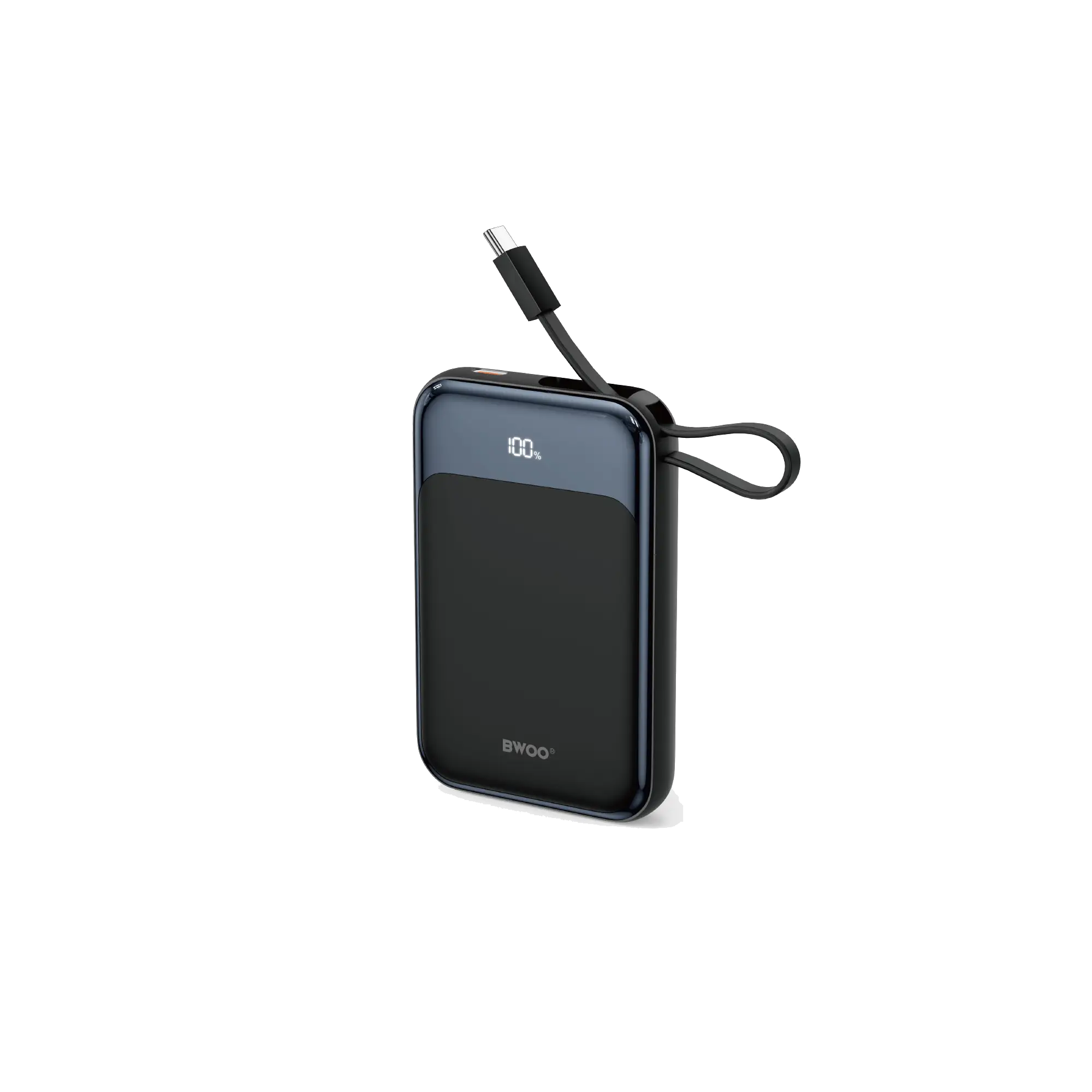 BWOO BO-P80 10000mAh Magnetic Power Bank Built-In Charging Cable