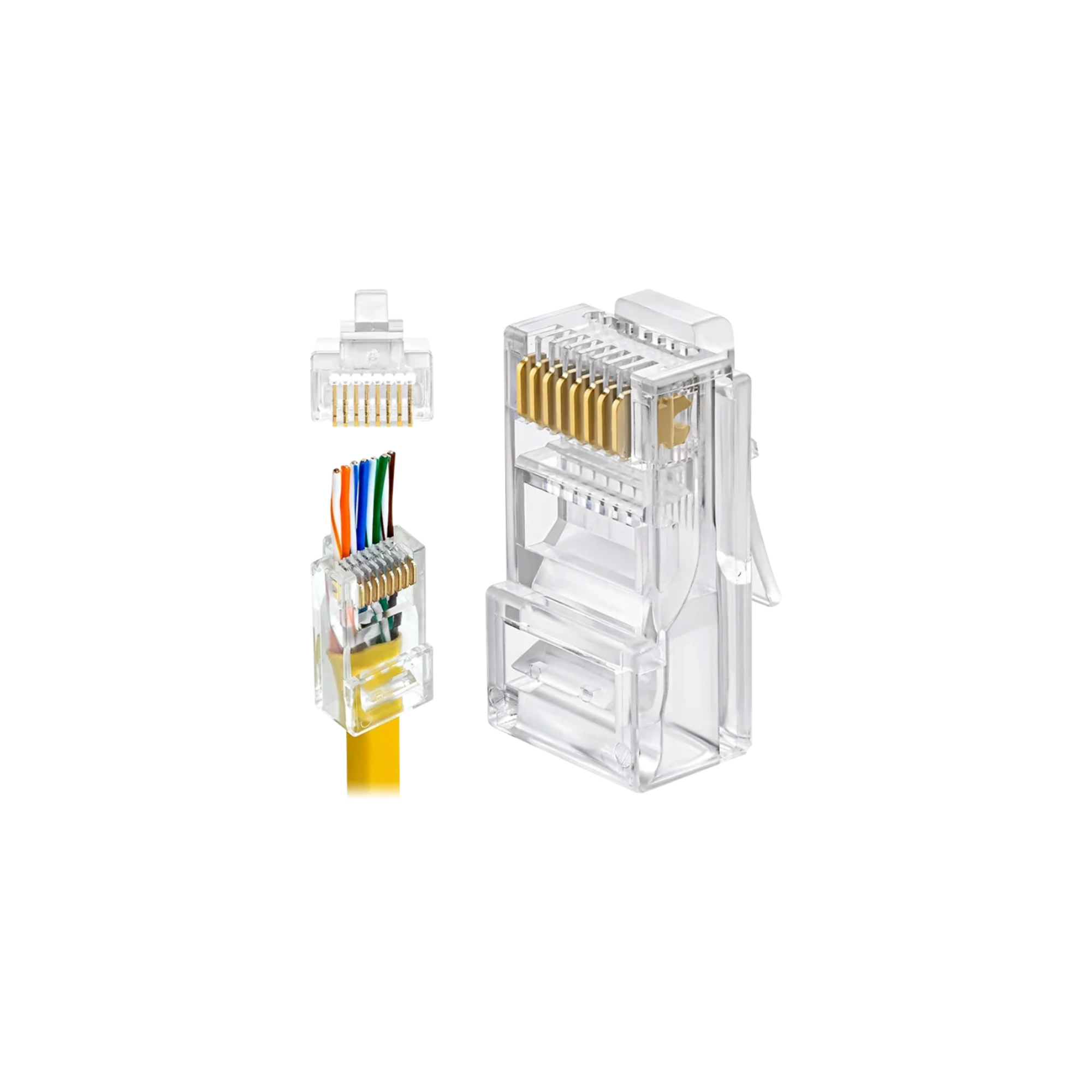 Safenet CAT-6 Unshielded 8P8C RJ45 Transparent Connector (Passthrough) Price In Bangladesh