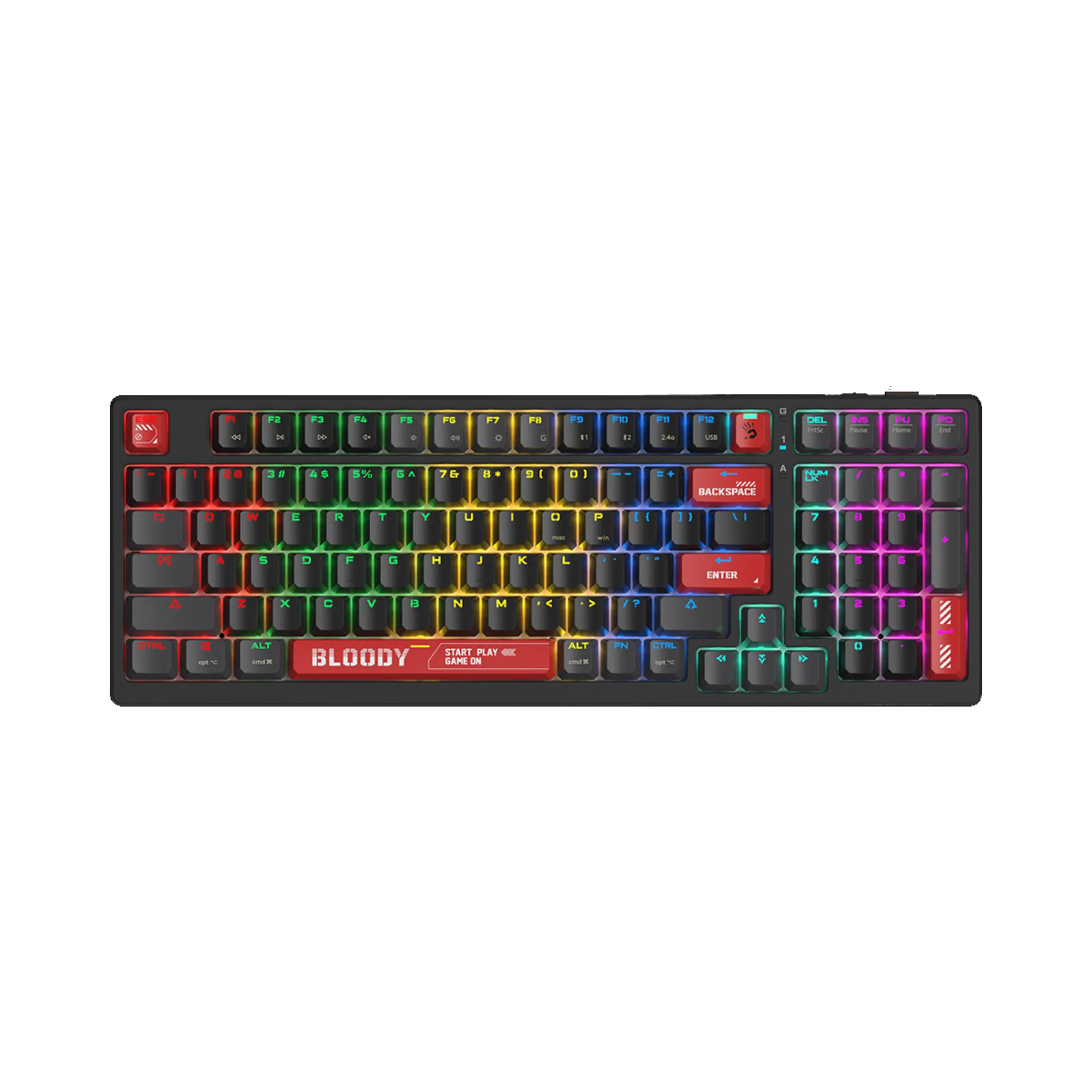 A4tech Bloody WS98 Wireless RGB Mechanical Keyboard Pixels Red