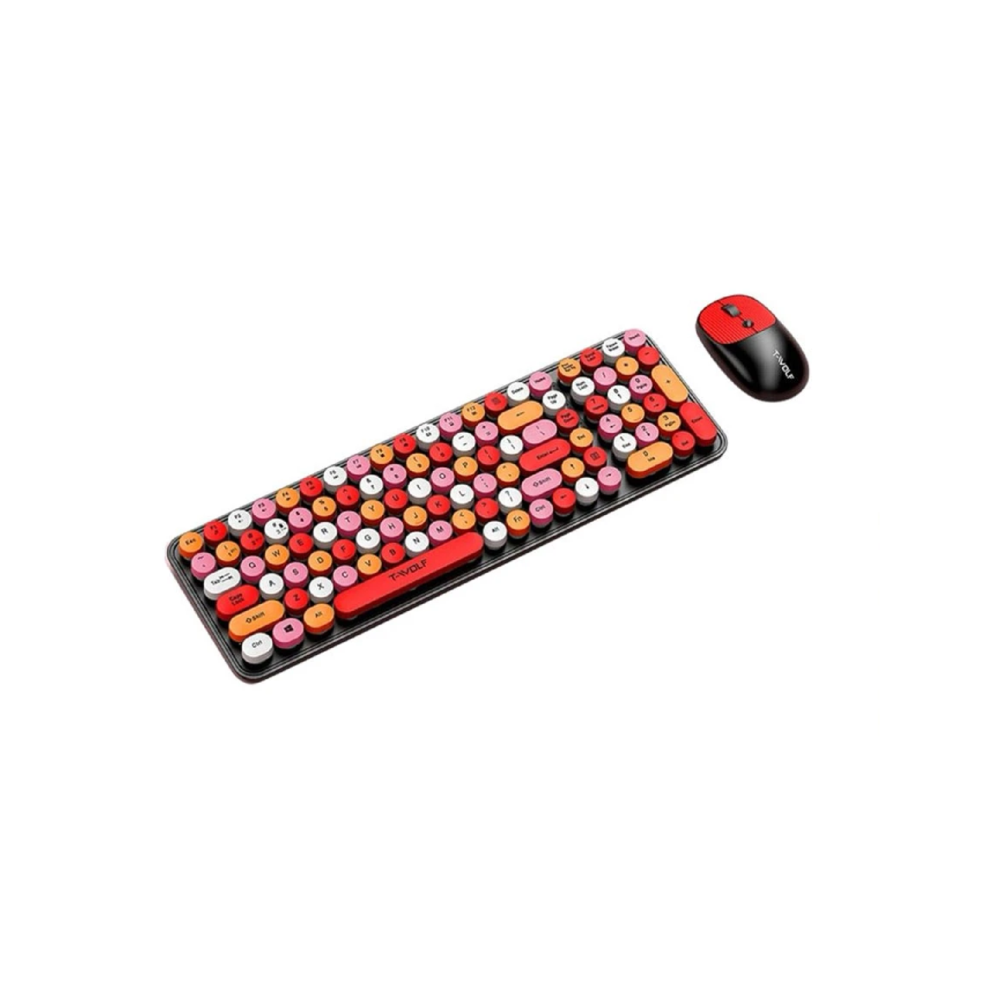 T-WOLF TF350 Red Wireless Keyboard & Mouse Combo Price In Bangladesh