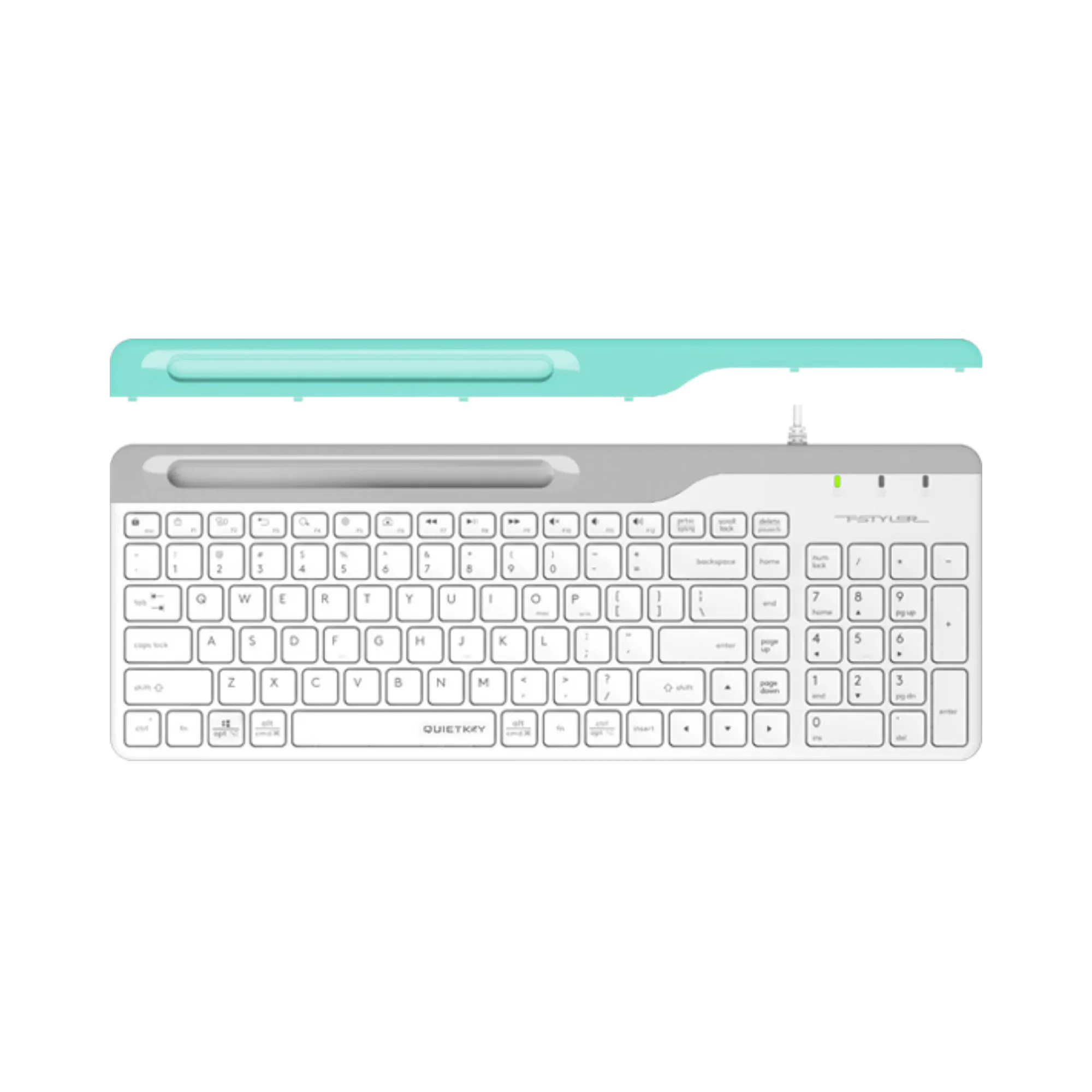 A4TECH FK25 Fstyler Wired Keyboard with Integrated Smartphone Cradle