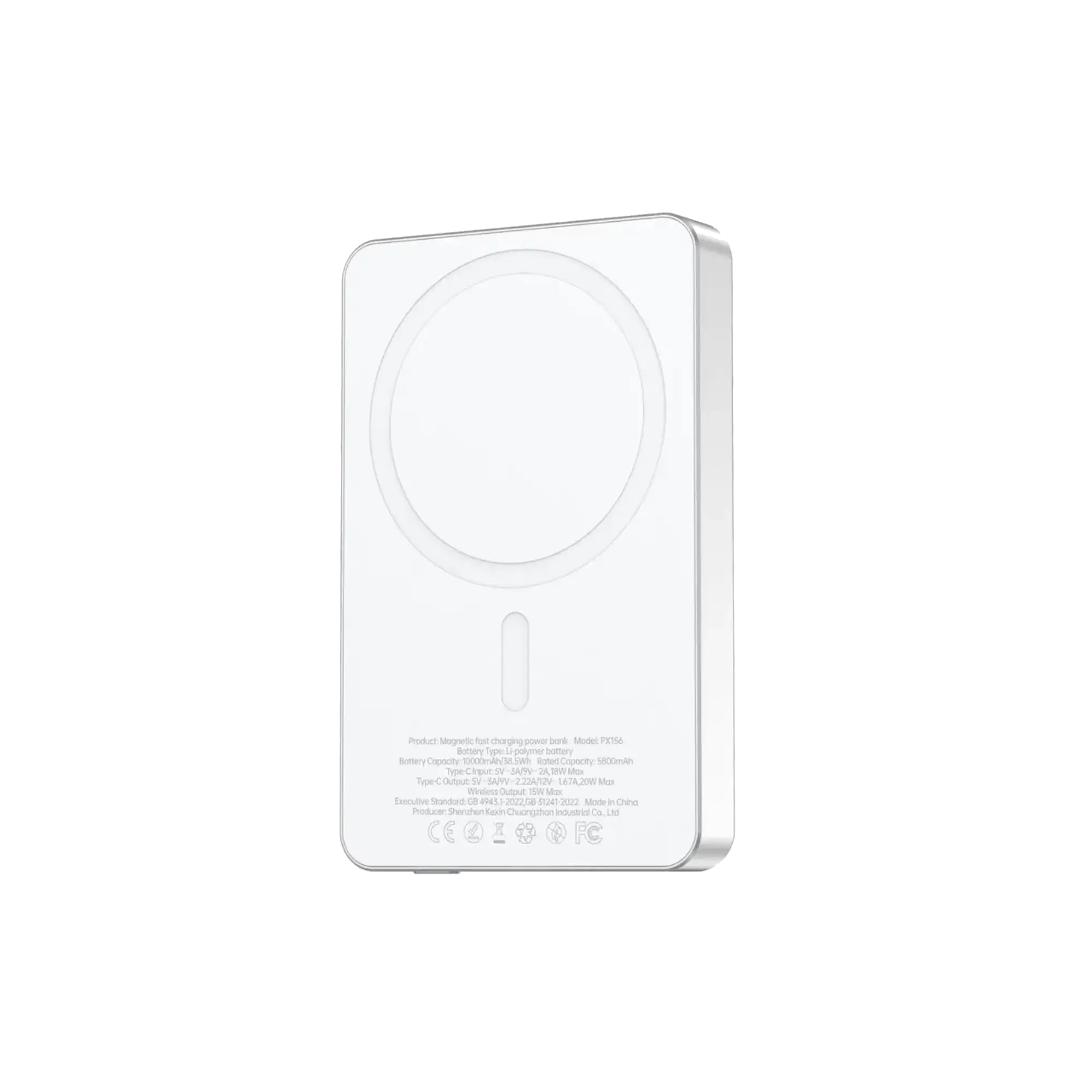Foneng PX156 10000mAh Wireless Power Bank White