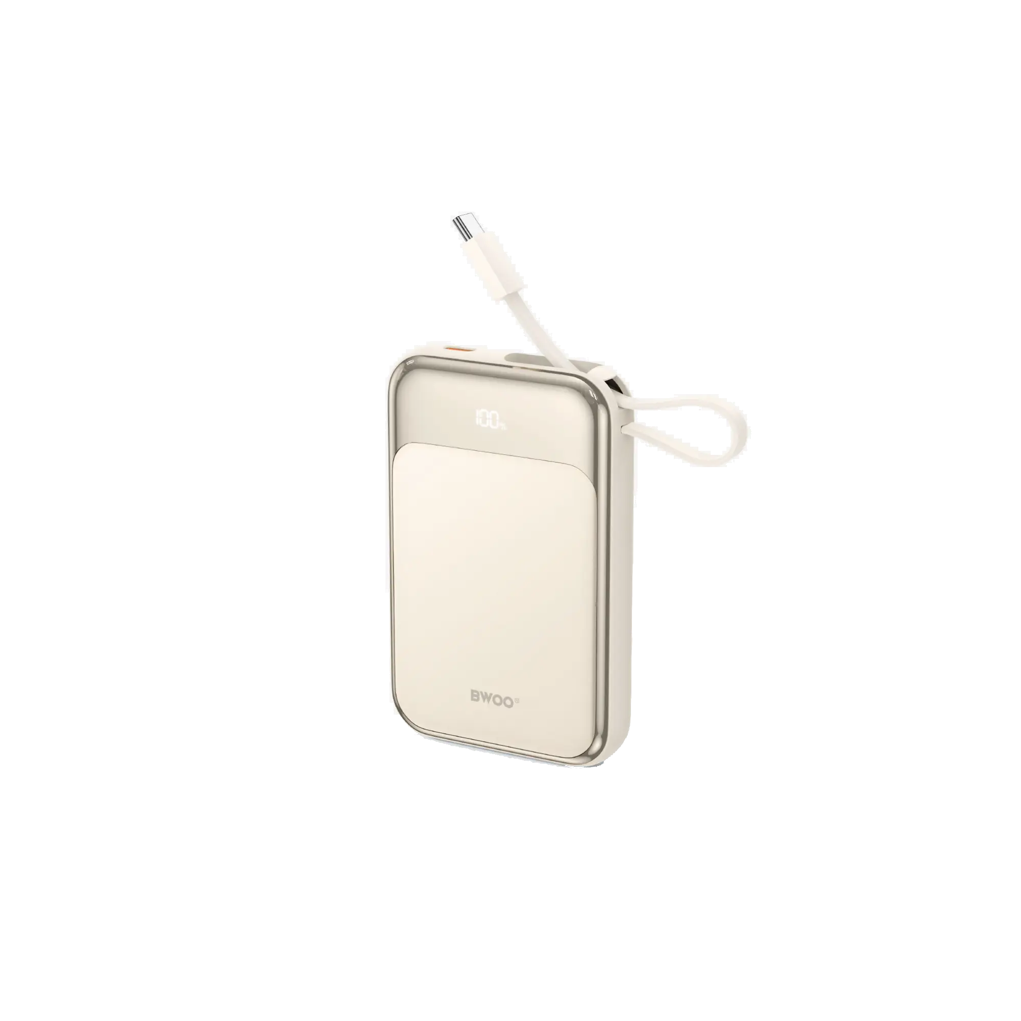 BWOO BO-P80 10000mAh Magnetic Power Bank Built-In Charging Cable