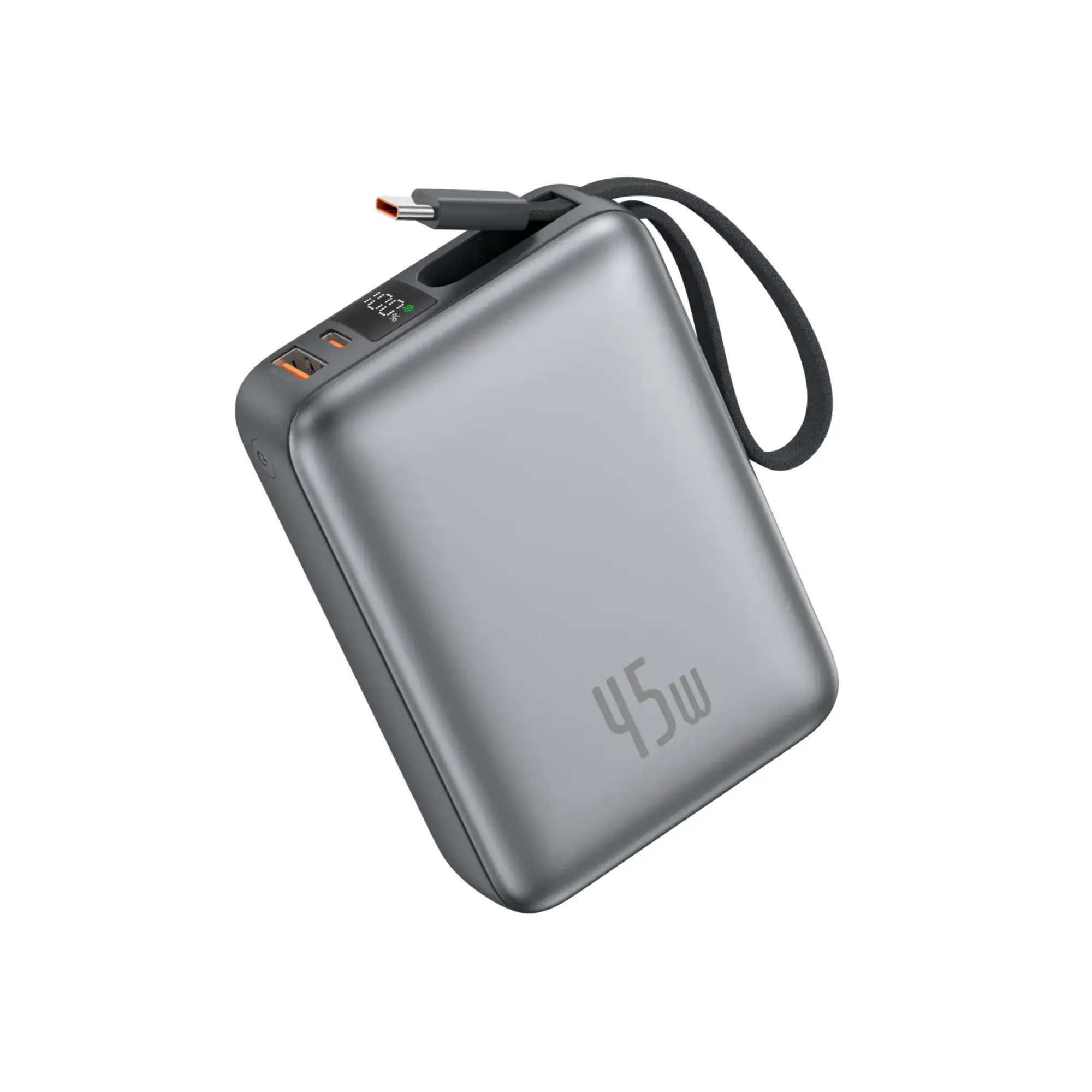 FONENG PX138 20000mah 45W Digital Display Power Bank with Built-In Type-C Cable