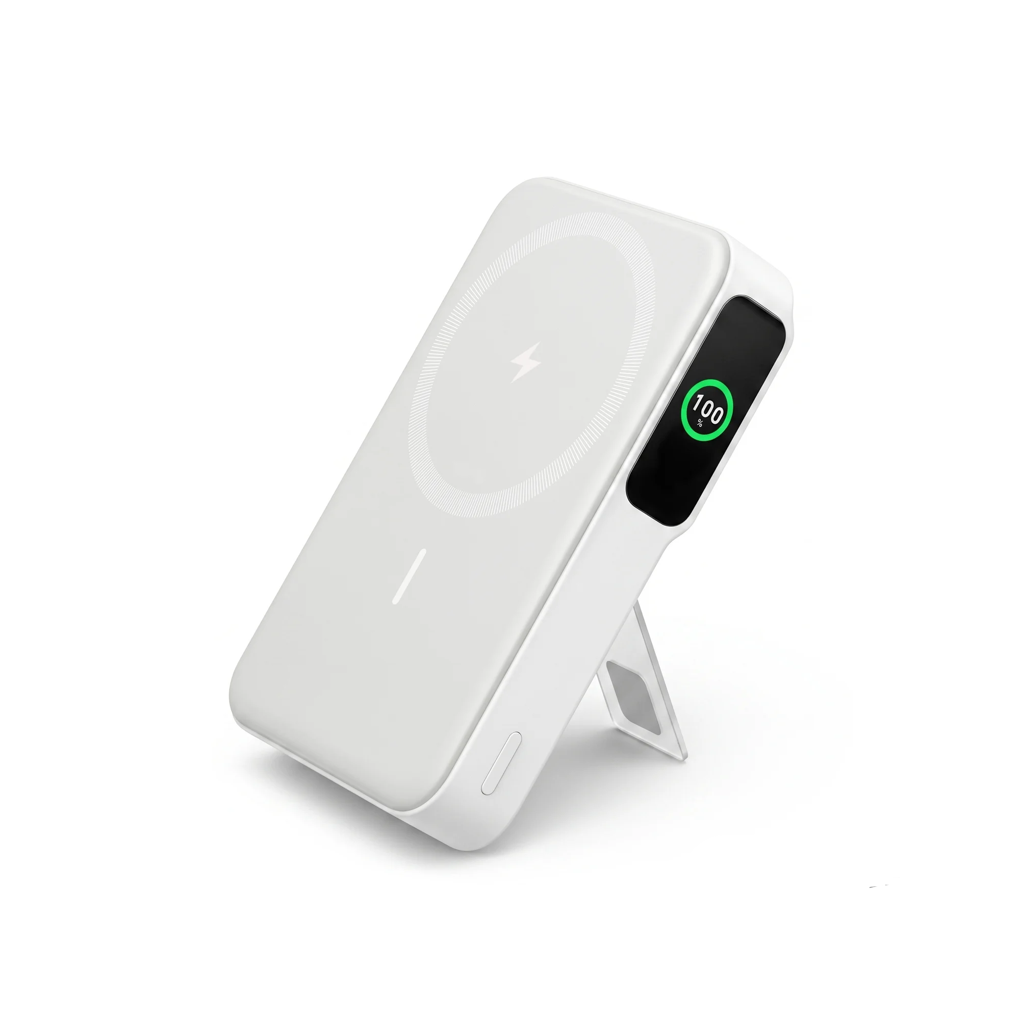 Anker Nano Magnetic Power Bank 10,000mAh 7.5W Magnetic Wireless Charging with Smart Display White