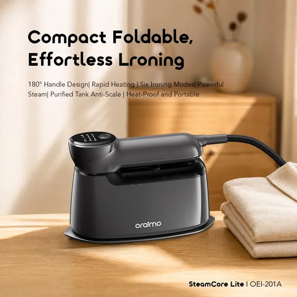 Oraimo SteamCore Lite Portable Steam Iron with 180° Rotating Handle Price In Bangladesh