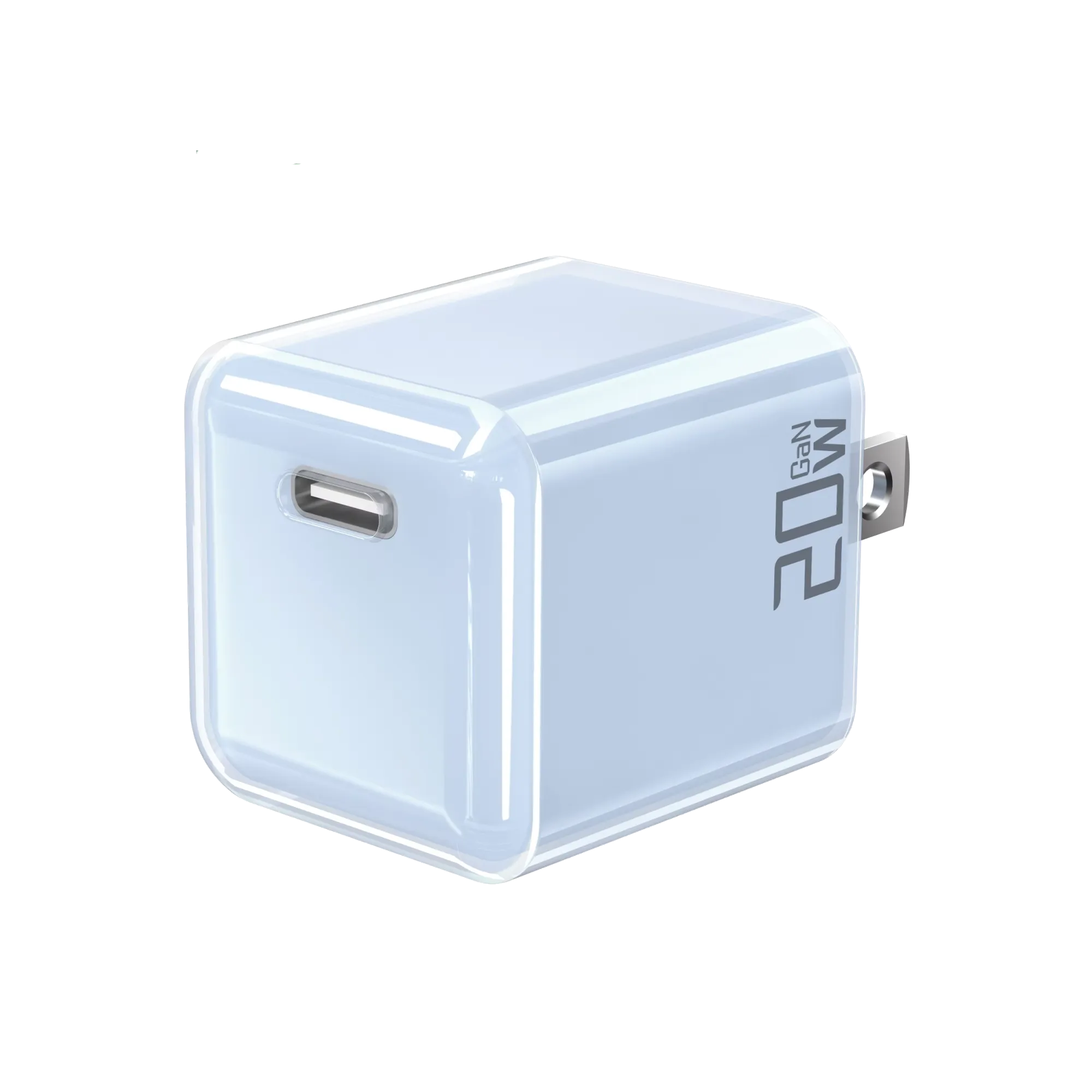 Omodiary Gan Mini Ice Cube Transparent Shell 20W Single-Port USB-C Charger (CN Plug) 