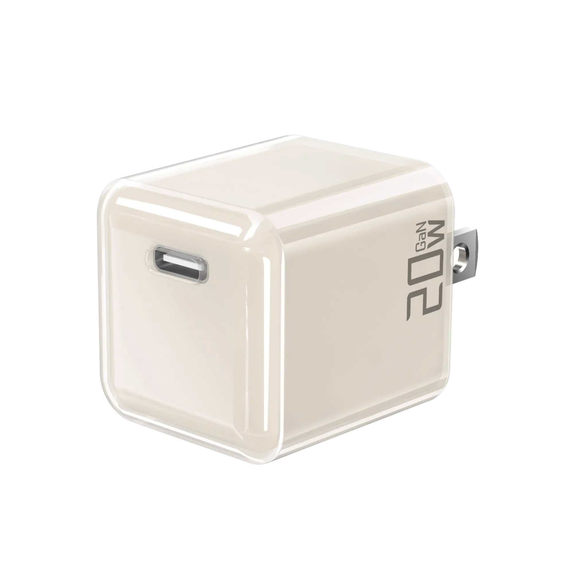 Omodiary Gan Mini Ice Cube Transparent Shell 20W Single-Port USB-C Charger (CN Plug)