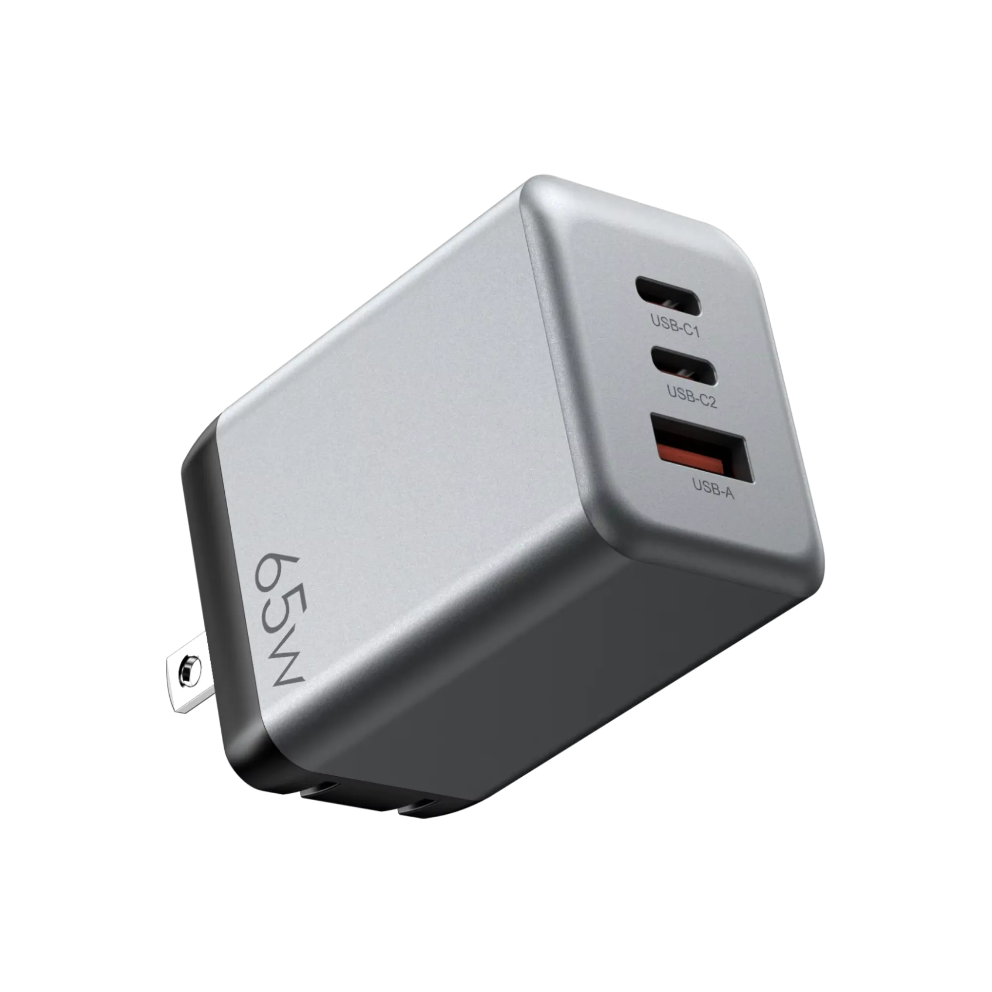 Omodiary 65W GaN 3-Port Compact Travel Charger 