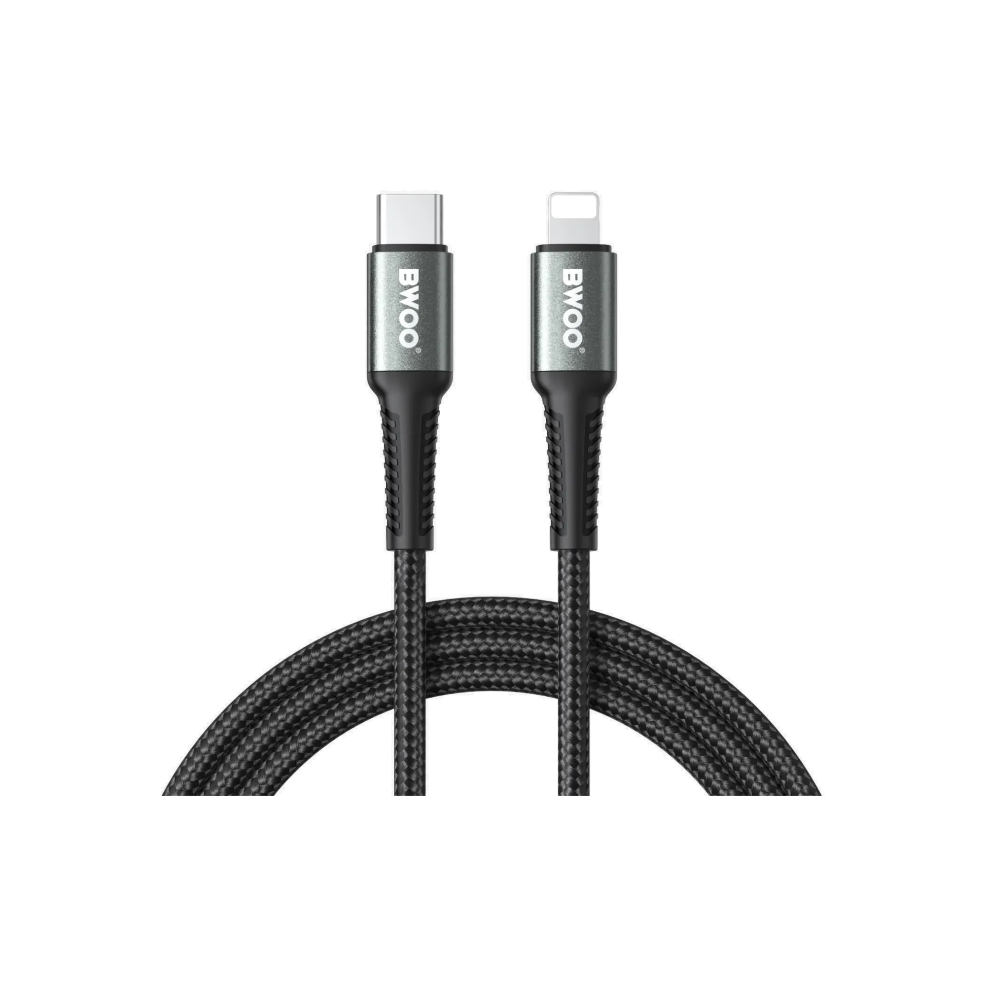 BWOO BO-X288C-L PD 27W Nylon Braided Lightning Cable 