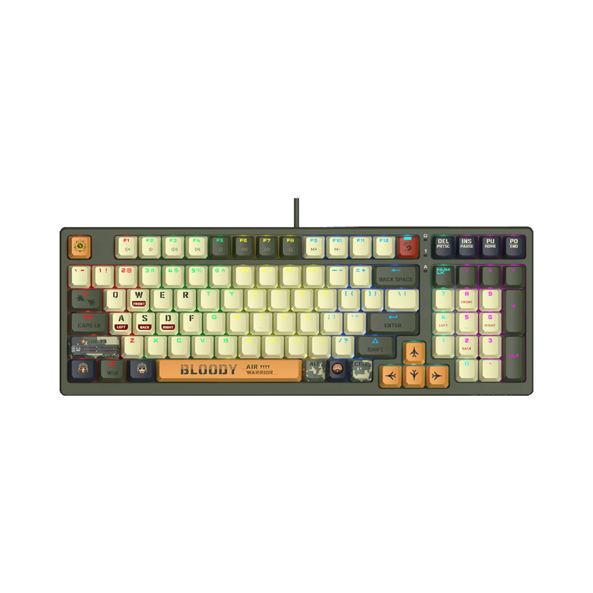 A4tech Bloody S98 Aviator Red Switch RGB Wired Mechanical Gaming Keyboard 