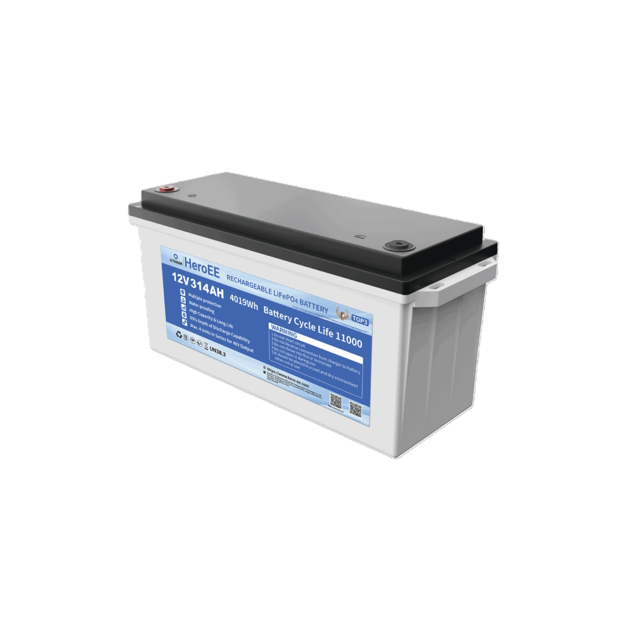 HiTHIUM HeroEE 412ES 12.8V 4kWh LiFePO4 Lithium Battery