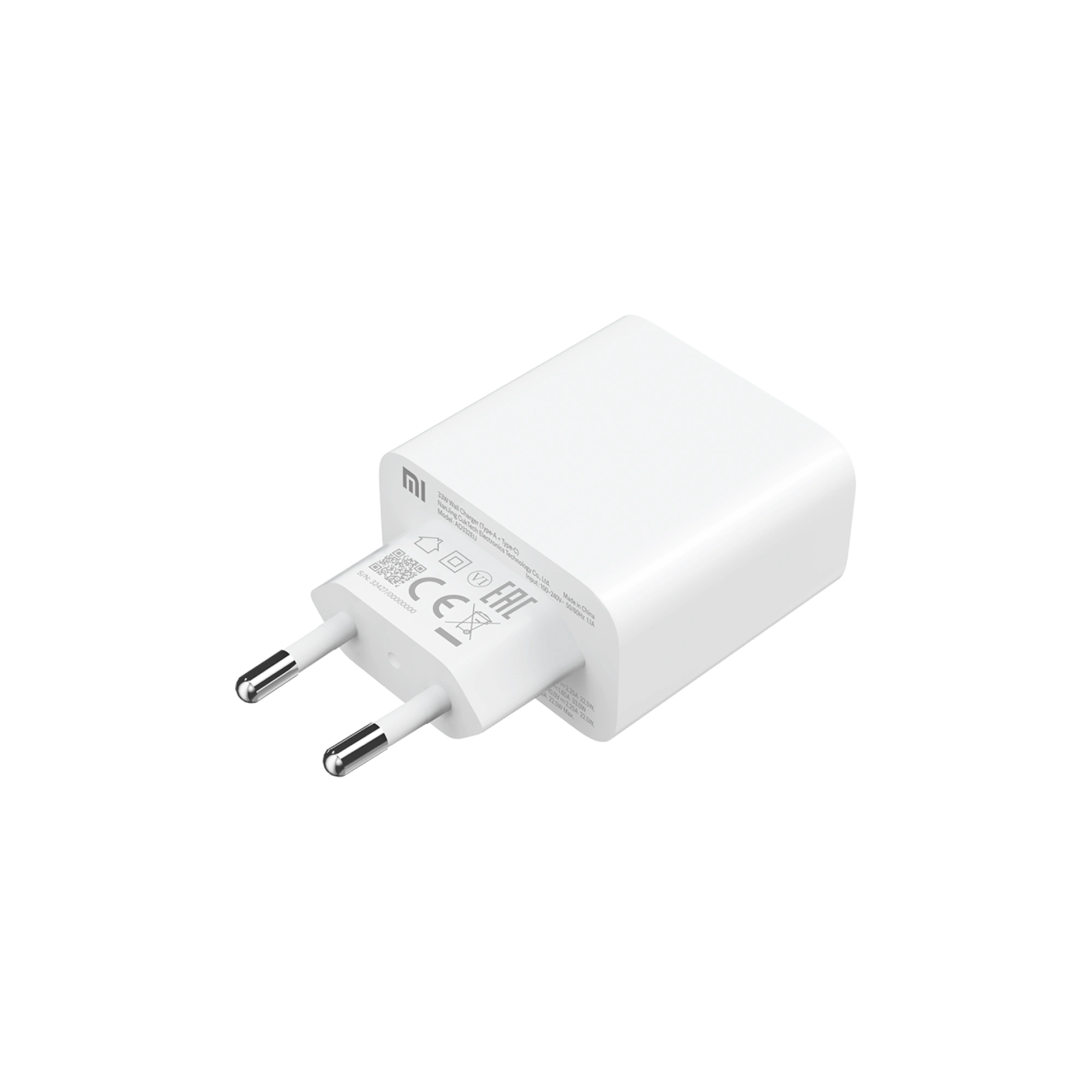 Xiaomi 33W Dual Output Charger (Type-A & Type-C) 