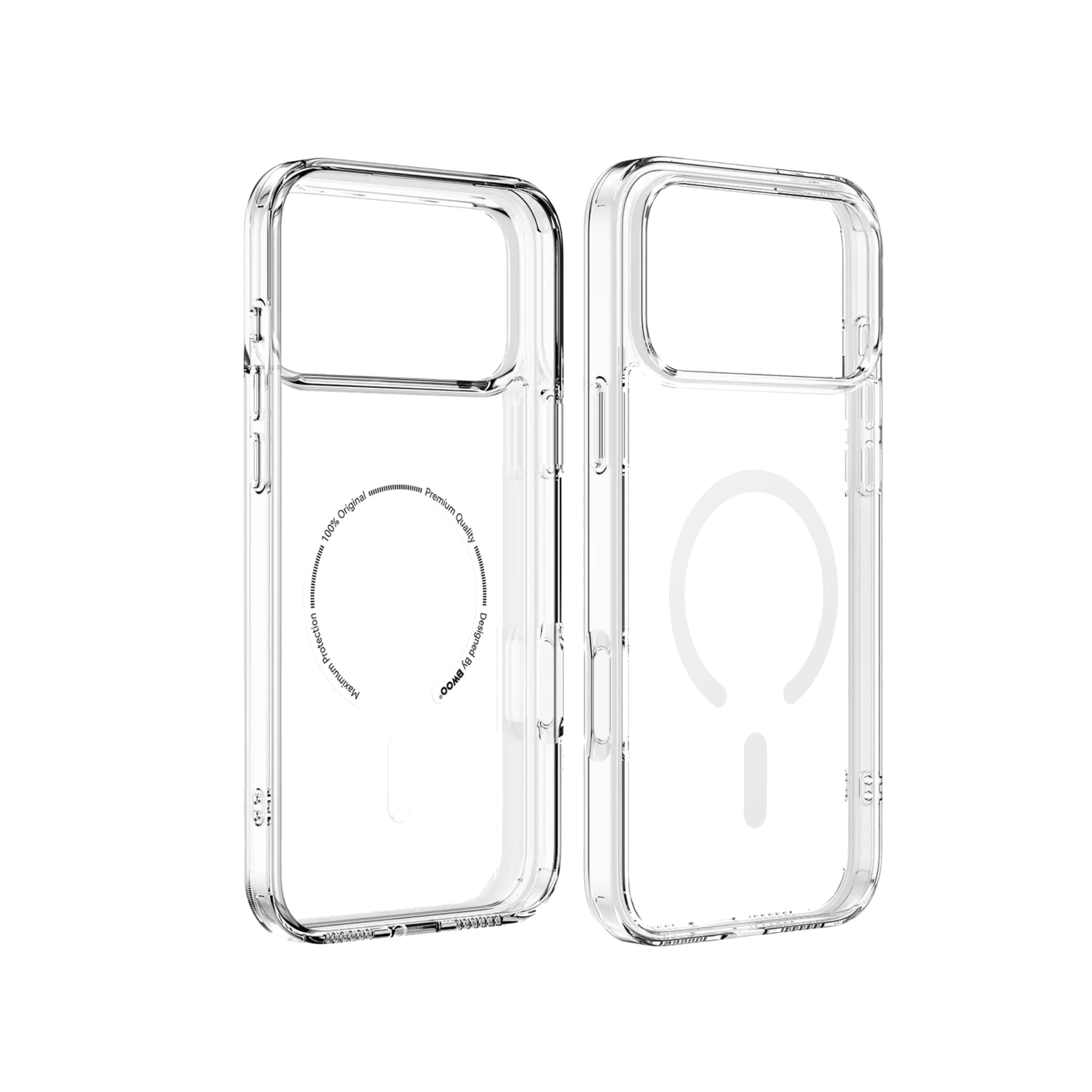 BWOO BO-KI17M701 Magnetic Transparent Phone Case for iPhone 17 Pro Max 