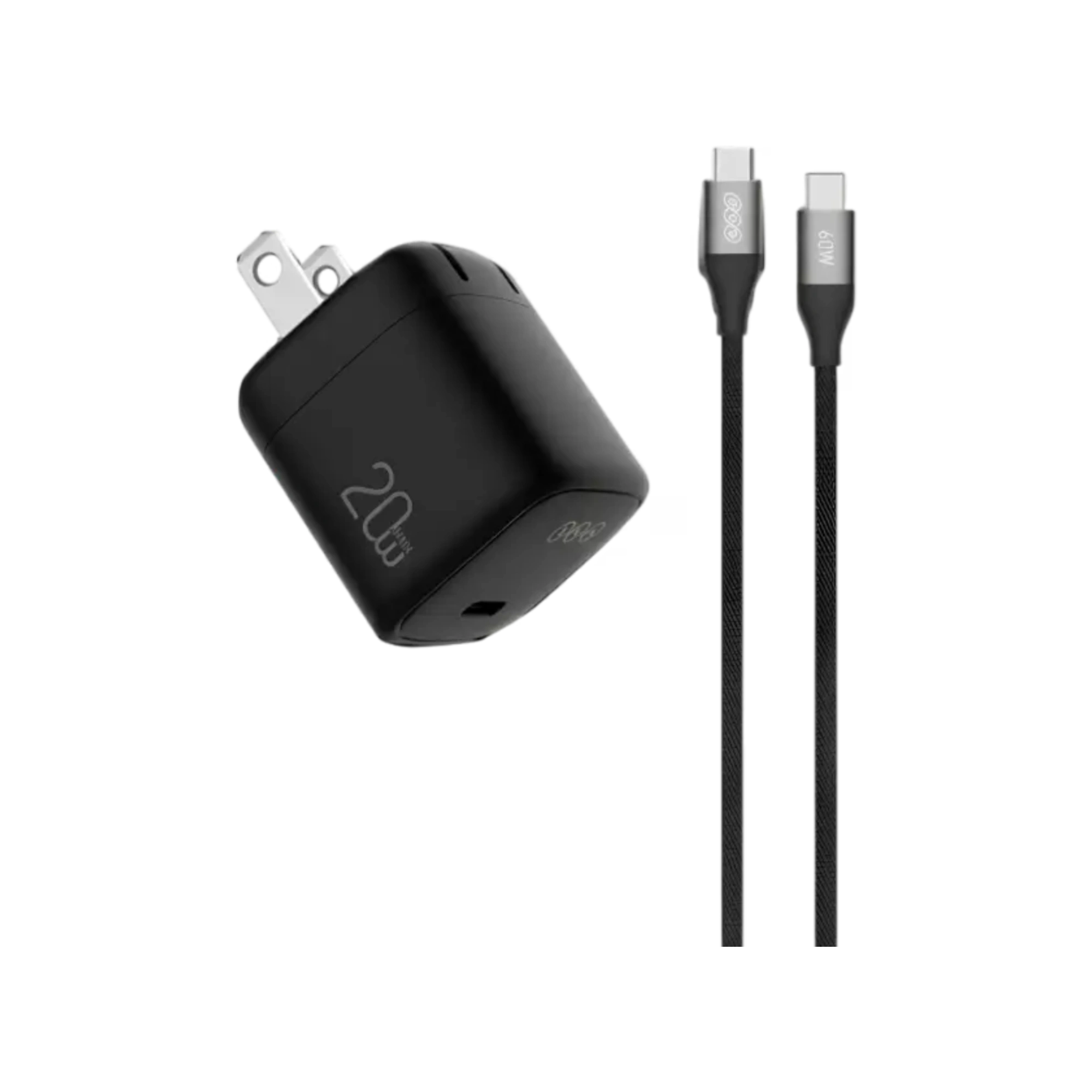 QCY CK03-MG 20W Adapter with Lighting Cable Set 