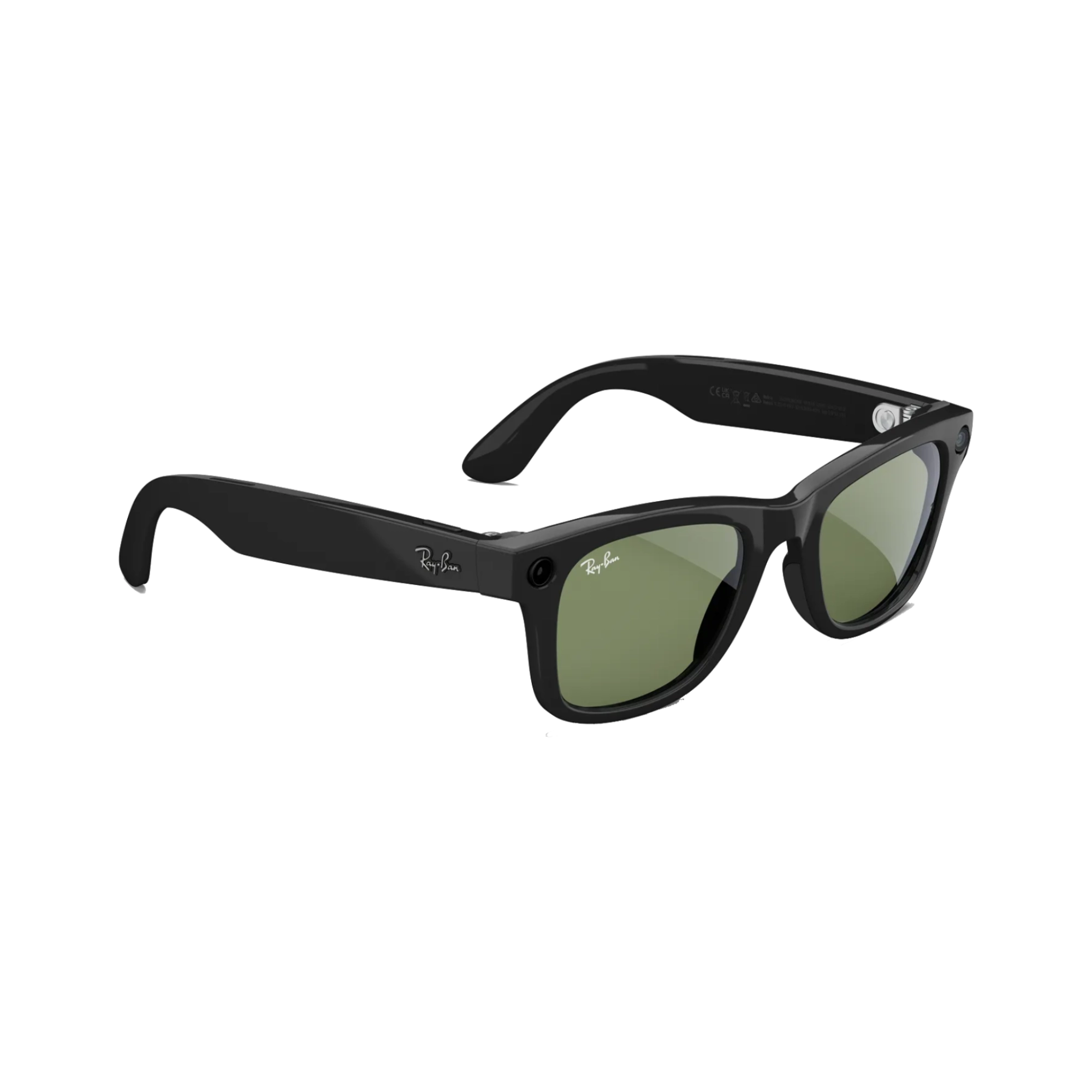 Ray-Ban Meta Wayfarer 2nd Gen AI Glasses (RW4012) Shiny Black/Transition Clear to Graphite Green