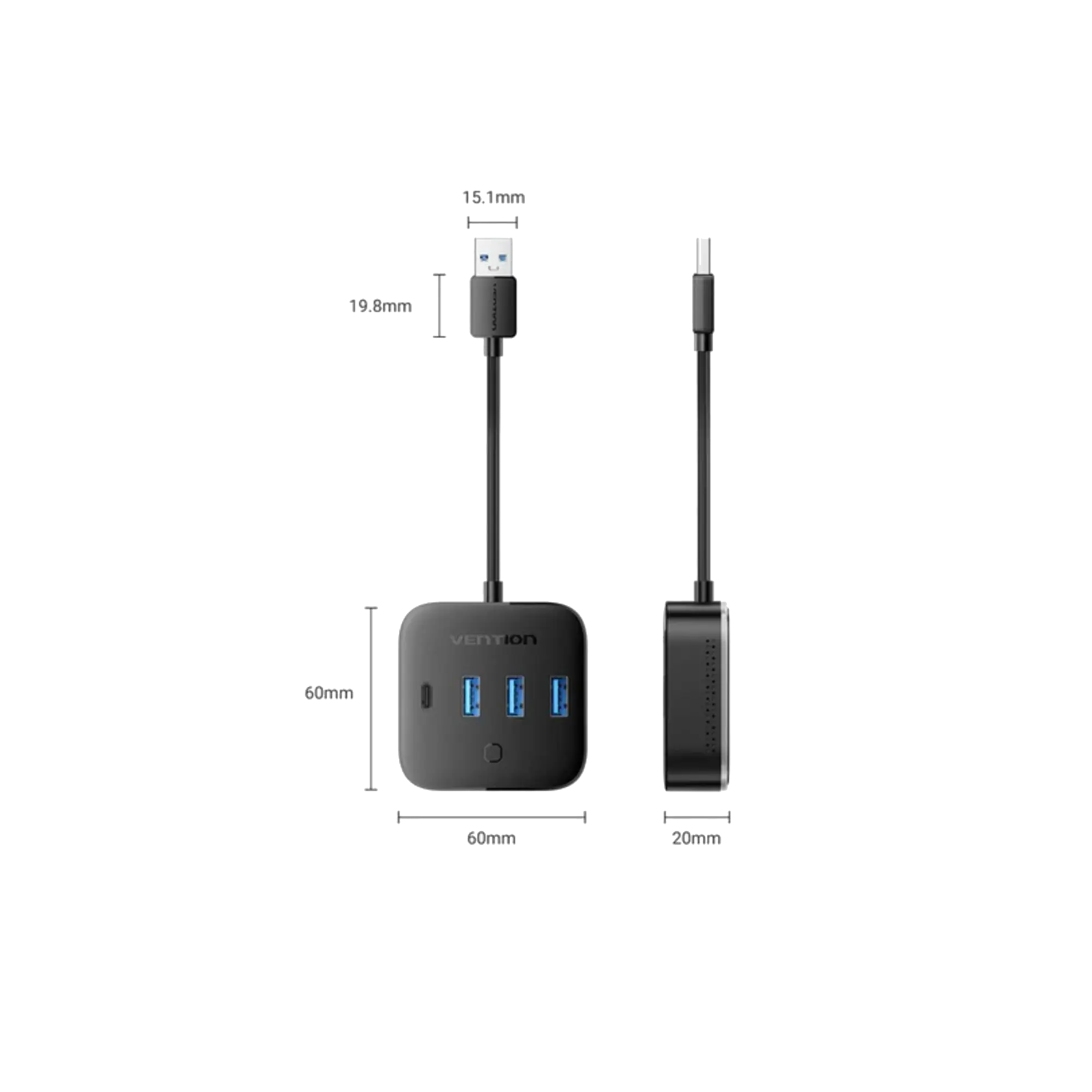 VENTION CHZBF USB 3.0 to USB-C Multiport Desk Hub