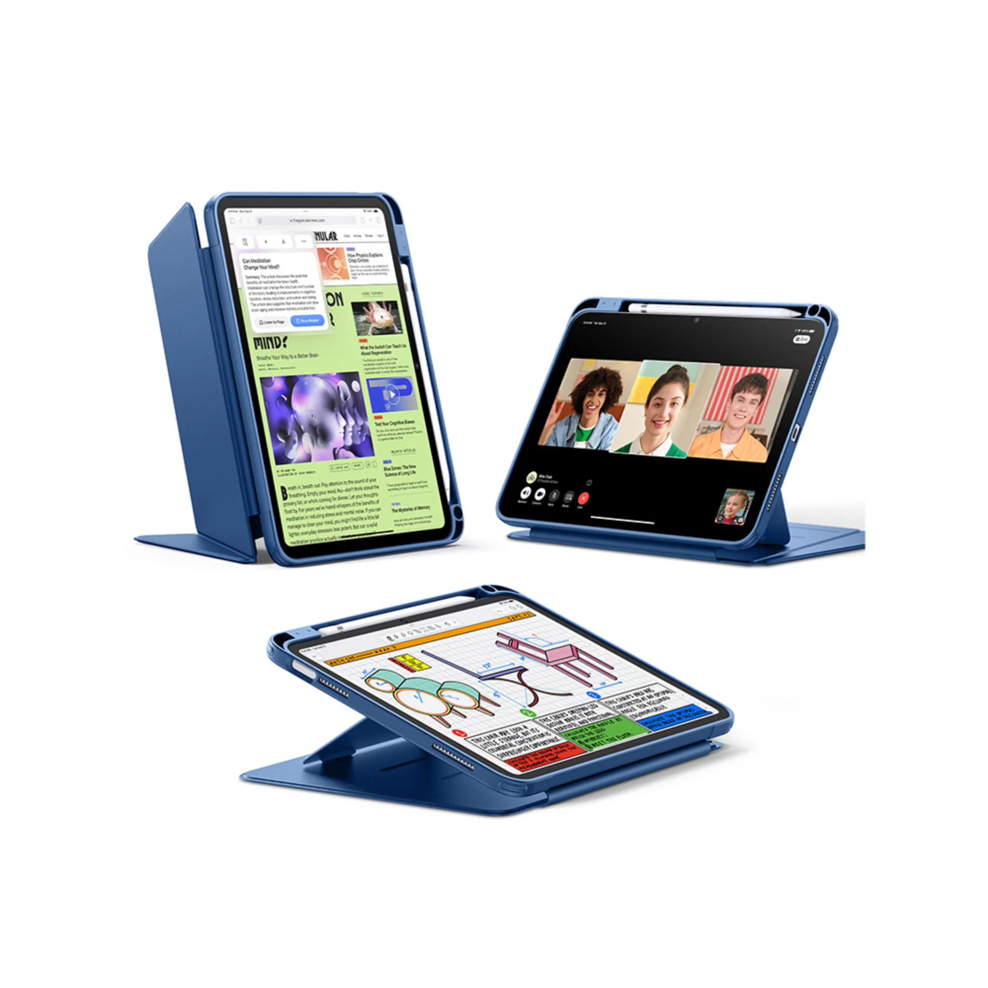 ESR Flip Magnetic Case with Pencil Holder for iPad