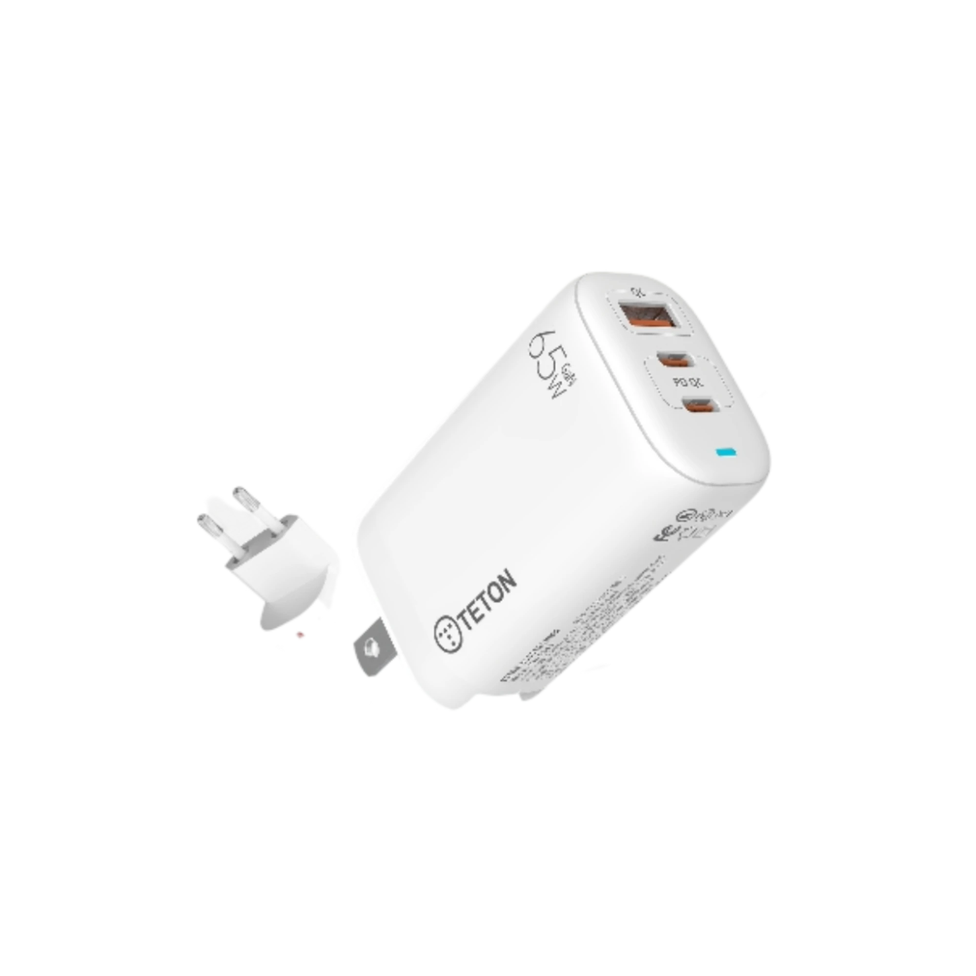 Teton TA-RG65 65W 3-Port GaN Fast Charger 