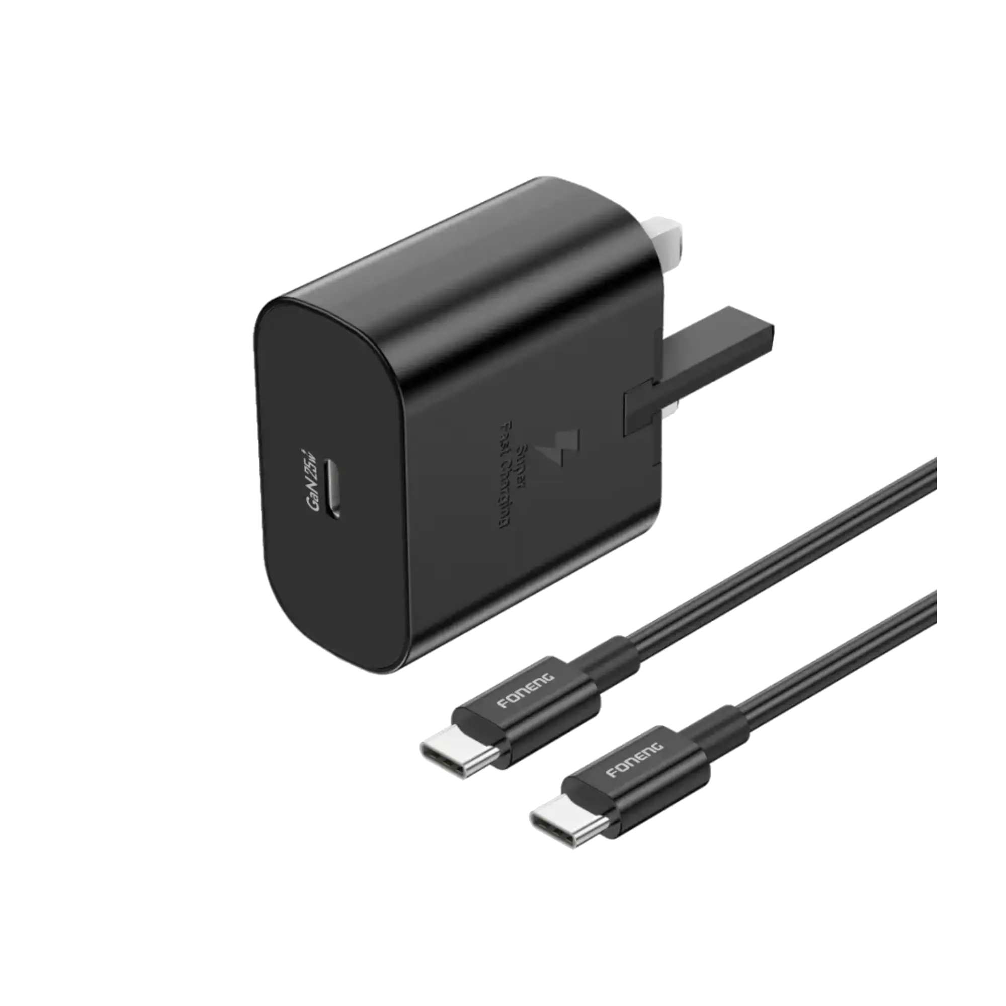 FONENG UK32 25W GaN USB-C Wall Charger With Type-C Cable 