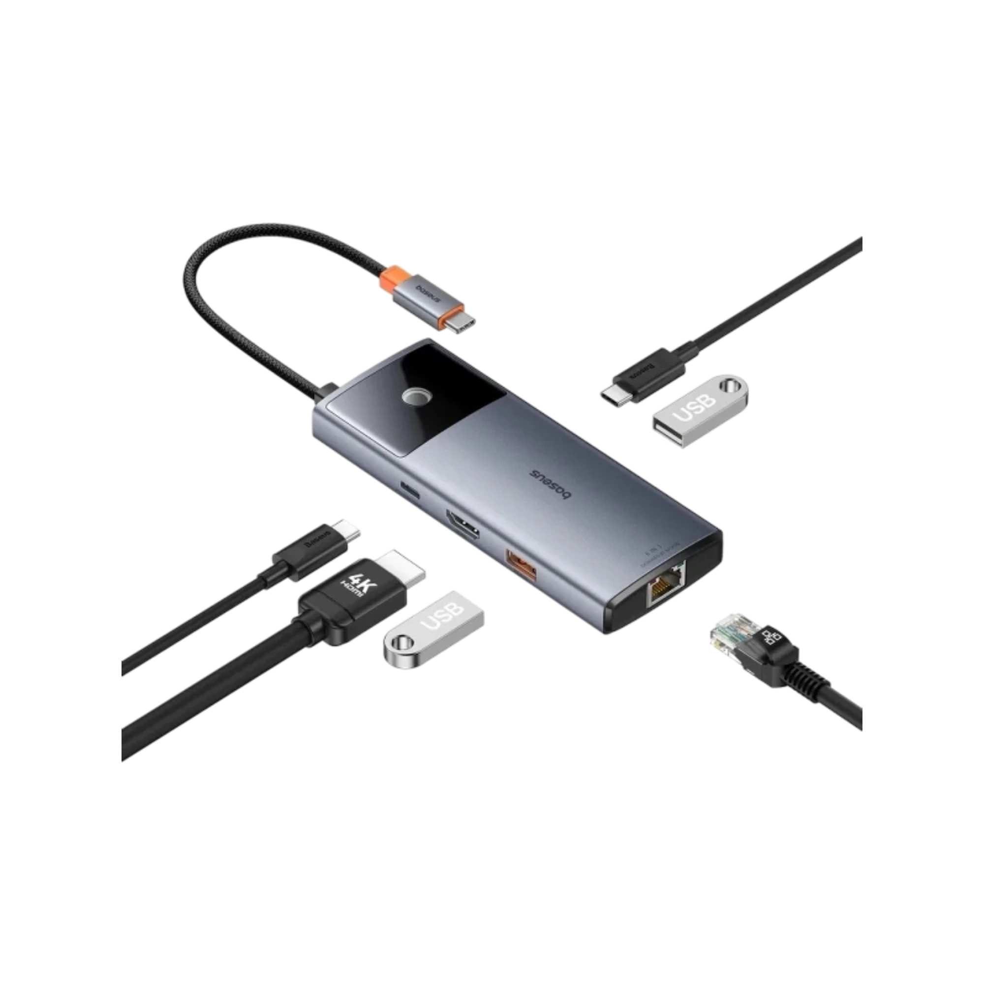 Baseus Metal Gleam Series II 6-in-1 Multifunctional Type-C Hub