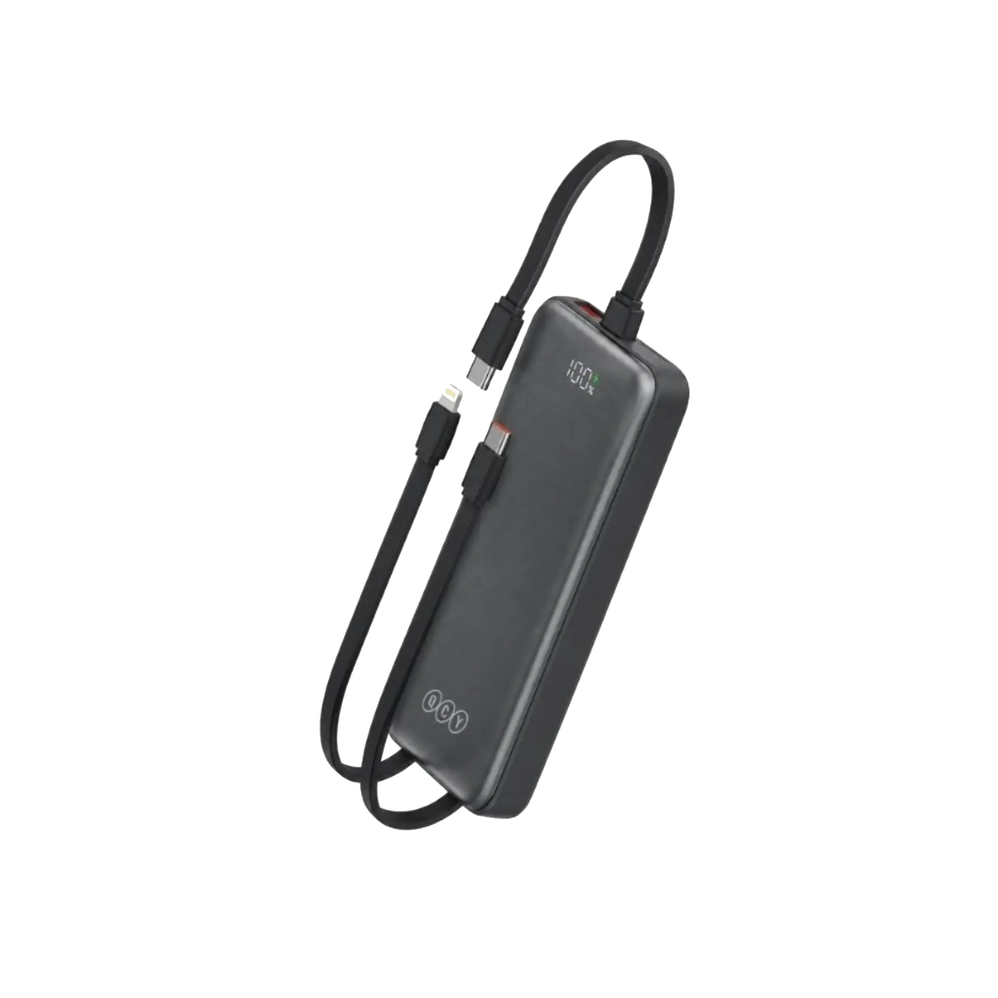 QCY Pulse PB10H 10000mAh Power Bank with 3 Built-in Cables 
