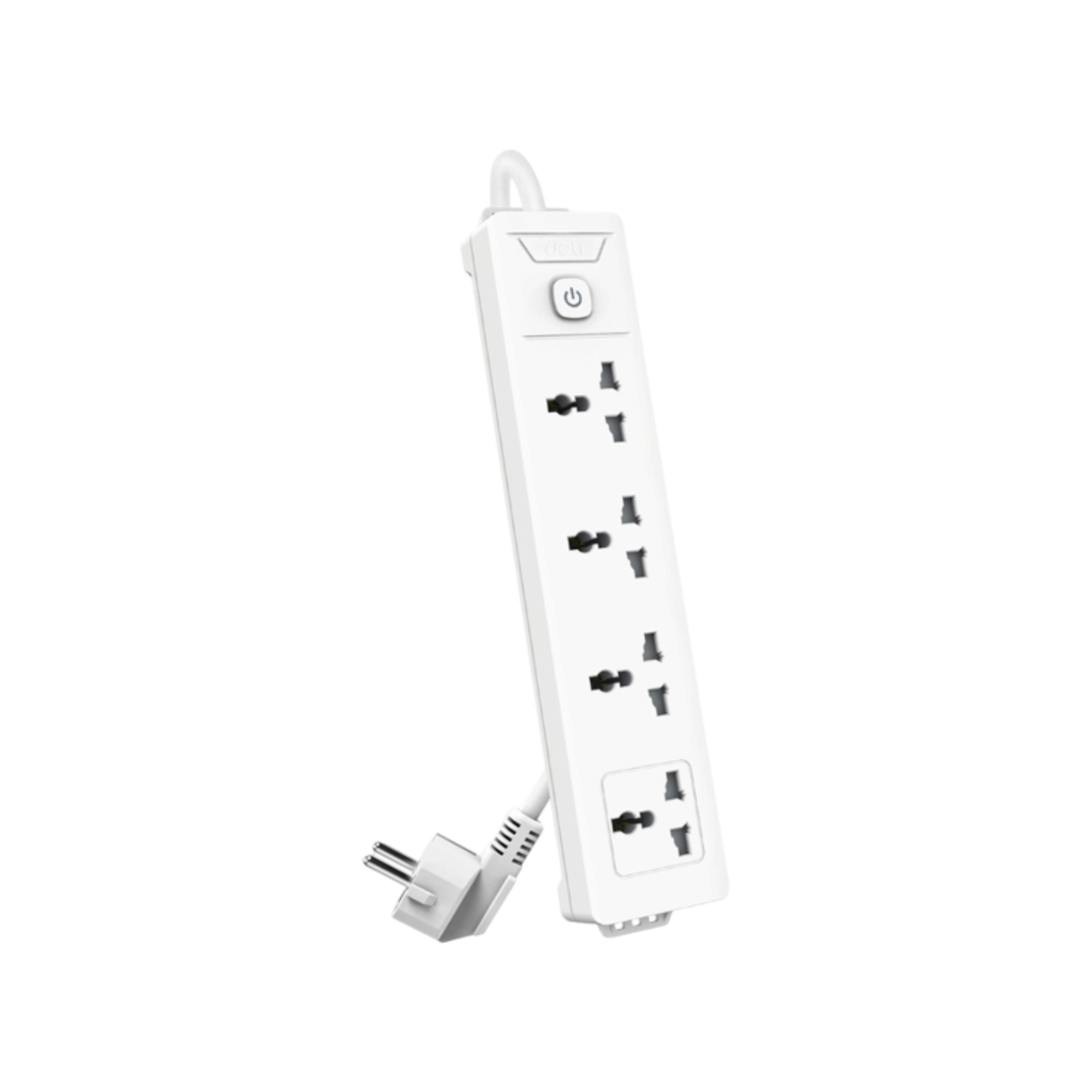 Deli ET403 4-Port 3m Universal Power Strip 